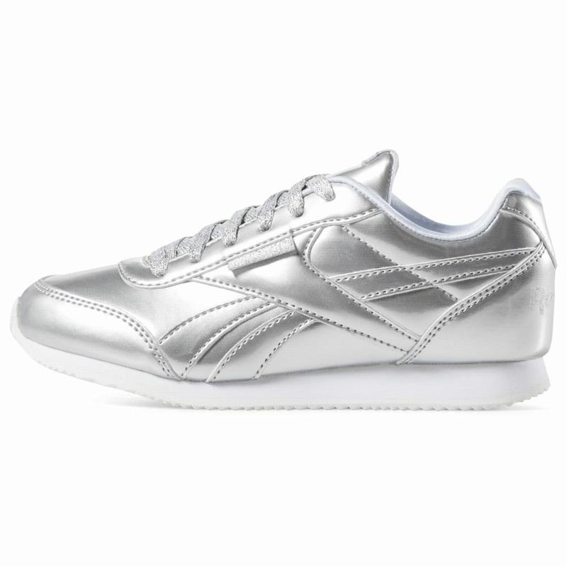 Tenisi Reebok Royal Classic Jog 2 Fete Argintii/Albi Romania PR4397ZJ